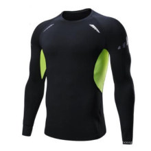 Men′s Gym Workout Shirts Clothes Outdoor/Fitness/Bodybuilding Exercise Quick-Dry Long-Sleeved T-Shirt Men′s Training Running Elastic Bodysuit Tops